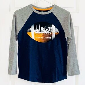 Boys Old Navy Football Graphic Long Sleeve Shirt Size L (10-12) NWOT